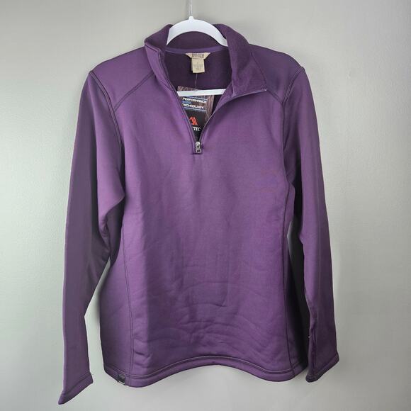 Duluth Trading Company Polartec Power Stetch 1/4 Zip Blackberry Size Large - Picture 1 of 8